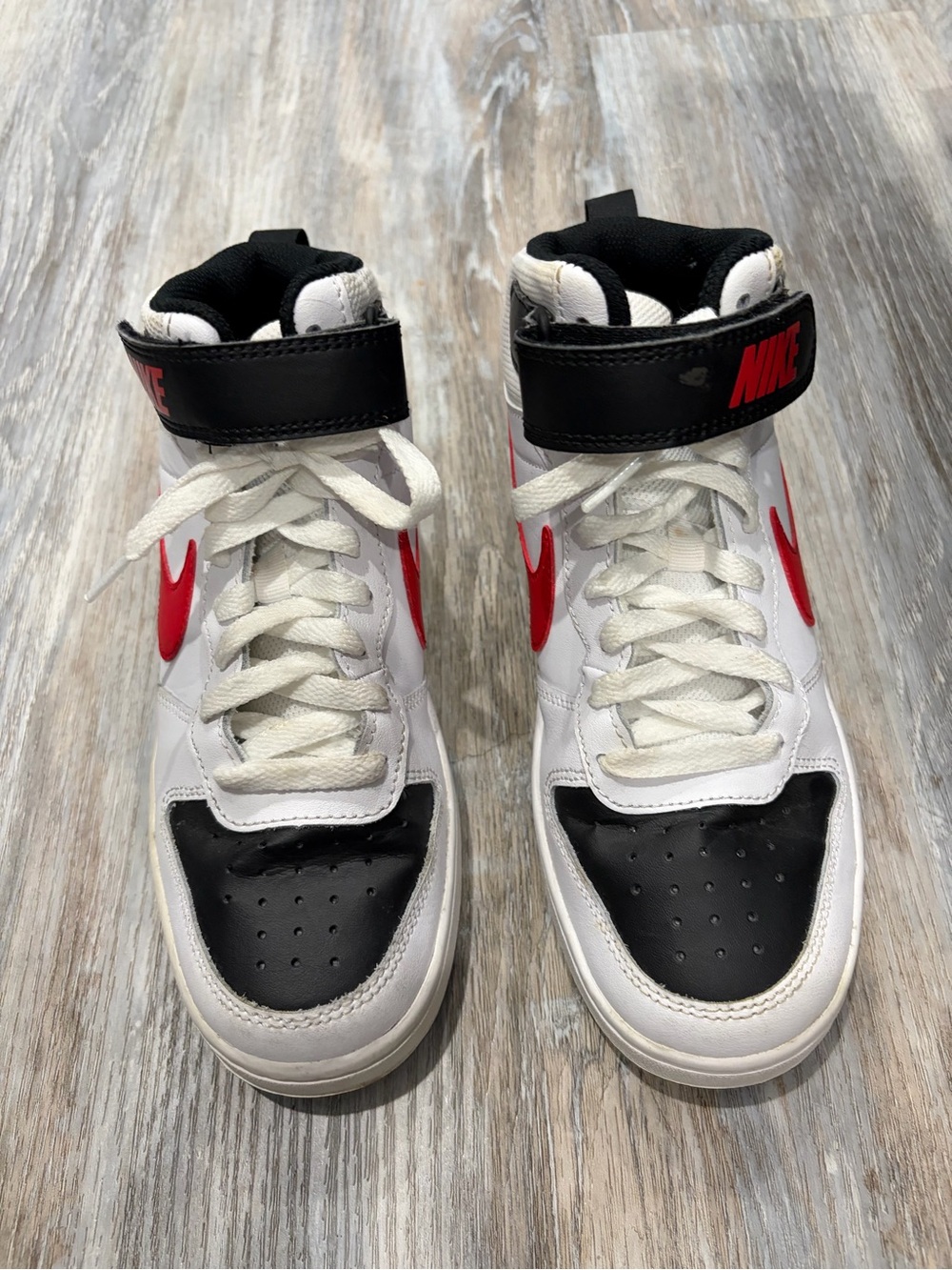 Nike Kids' Court Borough Mid 2 White/Black/Red